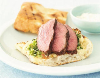 Roast Lamb Rump Served with Tabouli On Turkish Bread - Craig Cook The Natural Butcher