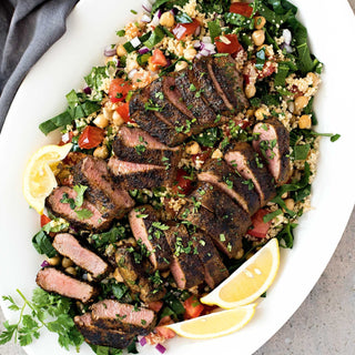 Moroccan Lamb Backstrap on Couscous