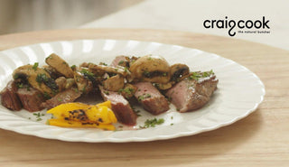 Skirt Steak with Garlic Vegetables Recipe (Video) - Craig Cook The Natural Butcher