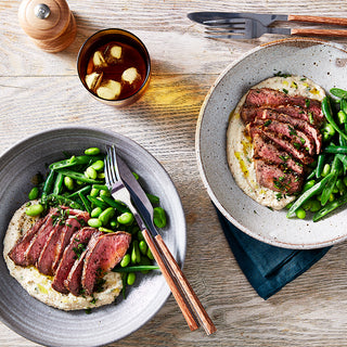 Scotch Fillet with White Beans Puree