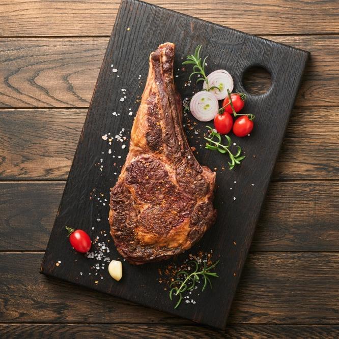 Short Rib Beef Tomahawk Steak MSA PASTURE FED Craig Cook The