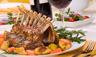Herb Crusted Lamb Rack with Rosemary Potatoes
