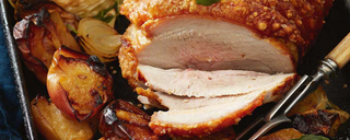 Boneless Pork Leg Roast With Apples & Sage