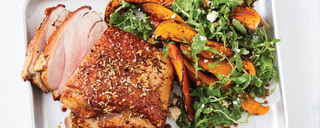 Boneless Roast Pork Roast with Pumpkin & Rocket Salad