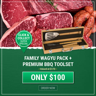 CLICK & COLLECT SUPER SALE - Family Wagyu Pack + Premium BBQ Toolset